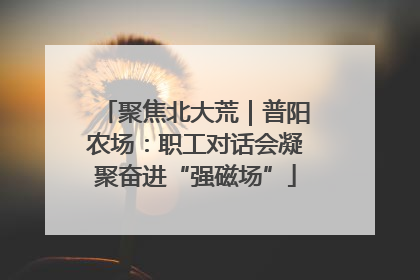 聚焦北大荒｜普阳农场：职工对话会凝聚奋进“强磁场”