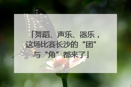 舞蹈、声乐、器乐，这场比赛长沙的“团”与“角”都来了