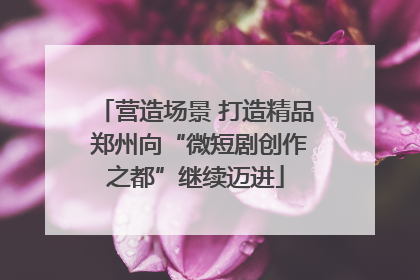 营造场景 打造精品 郑州向“微短剧创作之都”继续迈进