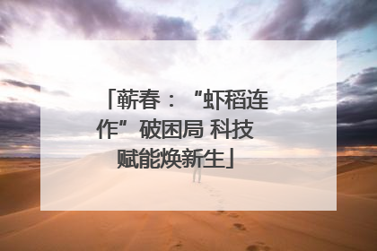 蕲春：“虾稻连作”破困局 科技赋能焕新生