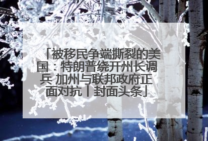 被移民争端撕裂的美国：特朗普绕开州长调兵 加州与联邦政府正面对抗丨封面头条