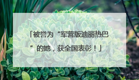 被誉为“军营版迪丽热巴”的她，获全国表彰！
