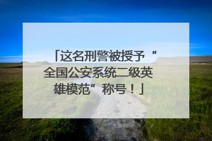 这名刑警被授予“全国公安系统二级英雄模范”称号！