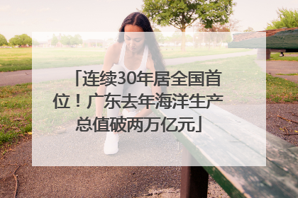 连续30年居全国首位！广东去年海洋生产总值破两万亿元