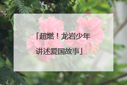 超燃！龙岩少年讲述爱国故事