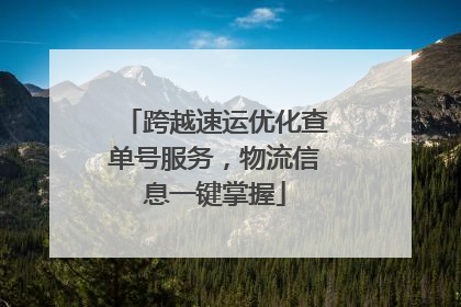 跨越速运优化查单号服务，物流信息一键掌握