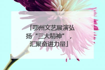 鄂州文艺展演弘扬“三大精神”，汇聚奋进力量