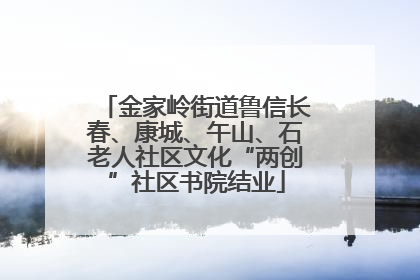 金家岭街道鲁信长春、康城、午山、石老人社区文化“两创”社区书院结业
