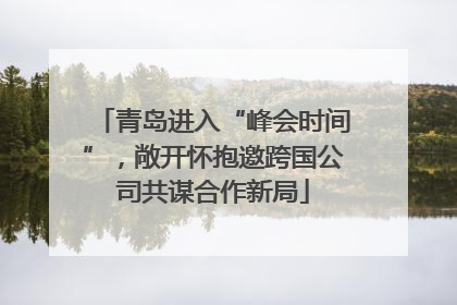 青岛进入“峰会时间”，敞开怀抱邀跨国公司共谋合作新局