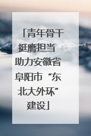 青年骨干挺膺担当 助力安徽省阜阳市“东北大外环”建设