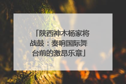 陕西神木杨家将战鼓：奏响国际舞台前的激昂乐章