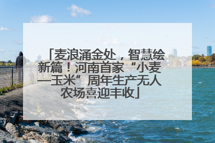 麦浪涌金处，智慧绘新篇！河南首家“小麦—玉米”周年生产无人农场喜迎丰收