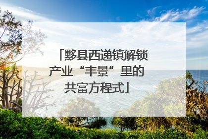 黟县西递镇解锁产业“丰景”里的共富方程式
