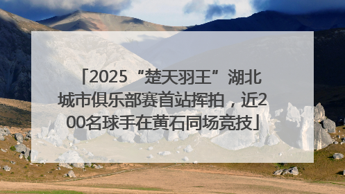 2025“楚天羽王”湖北城市俱乐部赛首站挥拍，近200名球手在黄石同场竞技