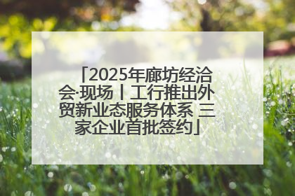 2025年廊坊经洽会·现场丨工行推出外贸新业态服务体系 三家企业首批签约