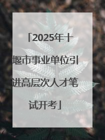 2025年十堰市事业单位引进高层次人才笔试开考