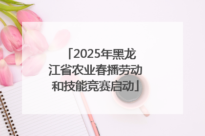 2025年黑龙江省农业春播劳动和技能竞赛启动