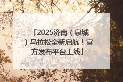 2025济南（泉城）马拉松全新启航！官方发布平台上线