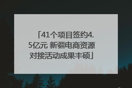 41个项目签约4.5亿元 新疆电商资源对接活动成果丰硕